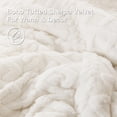 thumbnail image 7 of Fluffy Sherpa King Comforter Set, Super Soft Beige Fleece Warm Bedding for Winter, Luxury Jacquard Boho Thick Plush Bed Set 3 Pieces Including Comforter and Pillowcases, 7 of 7