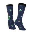 thumbnail image 5 of Uemuo Dinosaur Astronaut Space Surfing Pattern Women's Crew Socks, Soft Durable Breathable Moisture-Wicking with Odor Control Cotton socks, 5 of 9