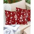 thumbnail image 6 of Christmas Snowman Red Throw Pillow Cover, Xmas Snowflakes Lines Rectangle Decorative Pillow Case Protector Soft Cushion Cover Lumbar Pillowcase for Couch Sofa Bedroom Car Chair Decor 20x30 Inch, 6 of 8