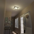 thumbnail image 3 of Hunter - Laurel Ridge 4-light Brushed Nickel, Large Flush Mount Light, Dimmable, Formal Style, Square Shaped, for Bedrooms, Dining, Living Rooms - 19076, 3 of 7