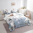 thumbnail image 3 of Manfei Nautical Theme Bedding Twin Size,Lighthouse Ship Anchor Comforter Sets with Sheets,Watercolor Coastal Bedding Sets Twin Size,Super Cozy Room Decorative,7pcs, 3 of 7