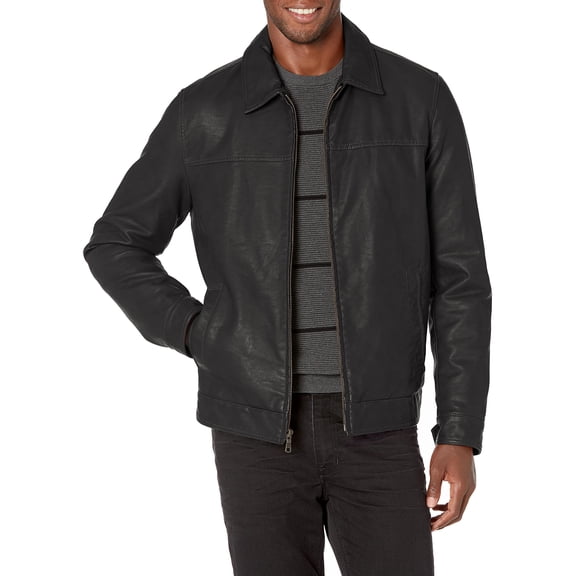 Chaqueta Tommy Hilfiger Classic de piel sintética para hombre, color marrón M