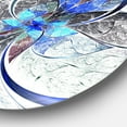 thumbnail image 3 of Designart 'Symmetrical Blue Fractal Flower' Disc Large Contemporary Circle Metal Wall Arts, 3 of 5