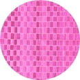 thumbnail image 1 of Ahgly Company Indoor Round Solid Pink Modern Area Rugs, 5' Round, 1 of 4