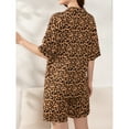 thumbnail image 2 of jinghuiyue Pajamas Set for Women Short Sleeve Button Down Floral Sleepwear 2 Piece Pjs Shorts Lounge Sets L, 2 of 6