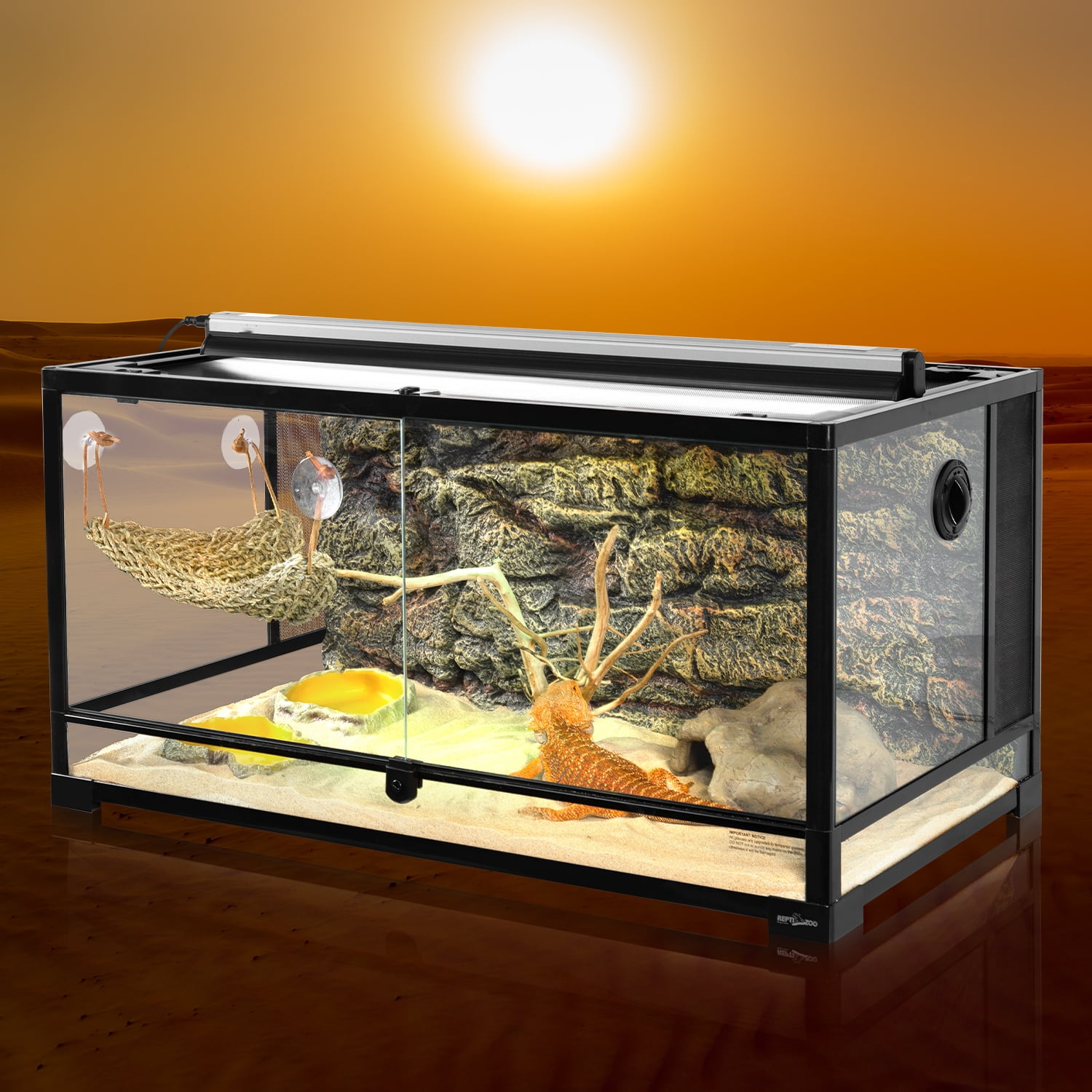 ECOSUB 24W T5 HO UVB Reptile Terrarium Habitat Lighting Kit, White