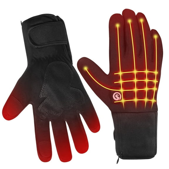 Snow Deer Rechargeable Infrared Thermal Fleece Heated Glove Liners for Men and Women, Winter Warmth, Touch Sensor