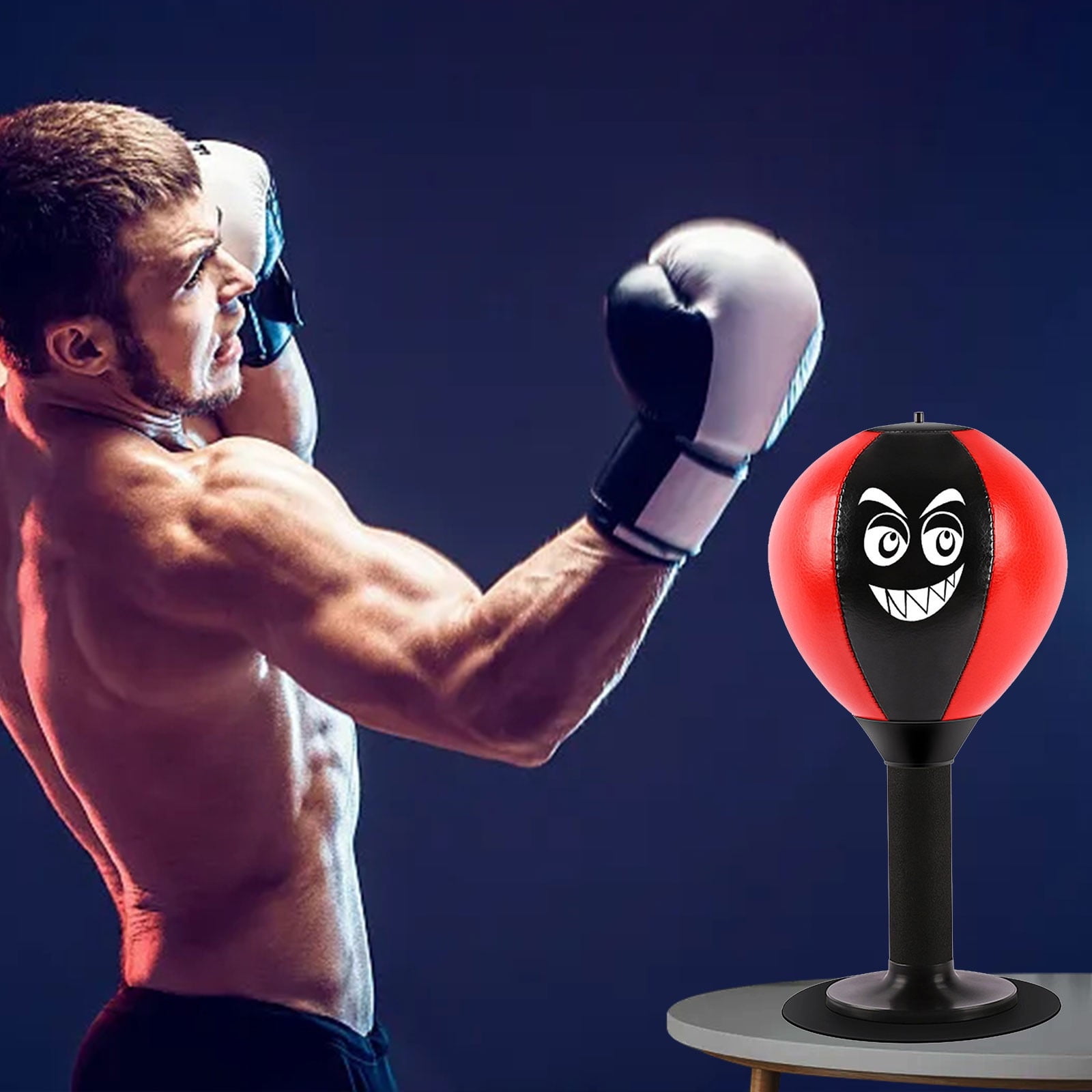 Desktop Punching Bag for Kids Coworkers and Friends, Stress Buster with Suction Cup for Office Table and Counters, Heavy Duty Stress Relief Ball, Desk Boxing Punch Ball, Funny Toys