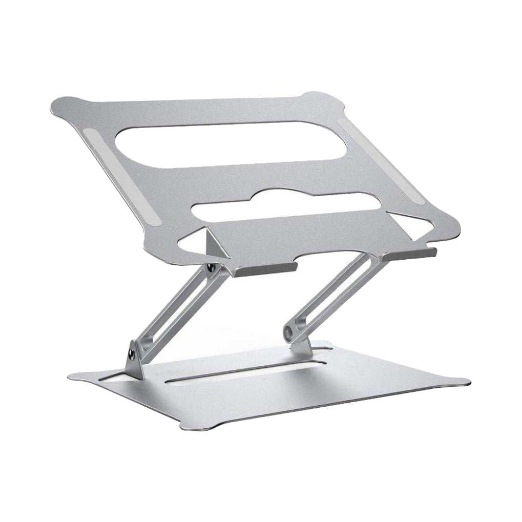 IBASETOY Foldable Laptop Stand Height Adjustable Notebook Pc Holder Portable Support For Home Office Use Silver