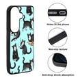 thumbnail image 2 of WIRESTER Shockproof Soft Rubber Cover Case for Samsung Galaxy S26 6.3" 2026, Black White Tuxedo Cat Playful Postures On Teal, 2 of 5