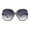 Slate Smoke, variant on Womens Extra Oversized Round Designer Fashion Exposed Lens Butterfly Sunglasses Solid Black