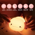 thumbnail image 3 of Luz nocturna de silicona Okiyid Axolotl para niños, recargable, 3 of 9