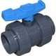 thumbnail image 1 of Ball valve 50mm - Made of PVC - With connection on both sides - 50mm sleeve - Grey, 1 of 2