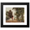 thumbnail image 2 of José Moreno Carbonero 14x12 Black Modern Framed Museum Art Print Titled - Courting by the Window Grille (1874), 2 of 5