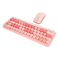 thumbnail image 3 of Cordless Keyboard and Mouse Combo, Colorful Ergonomic Keyboard with Round Keycaps, 68 Key Full Size Cute Cordless Keyboard and 3 DPI Silent Mouse Set for  PC Laptop, 3 of 8