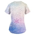 thumbnail image 5 of Garbnen Womens Holiday Scrub Tops Funny Xmas Printed V Neck Short Sleeve Fall Scrubs Top for Women Nurses Working Uniforms with Pocket S-5XL, 5 of 5