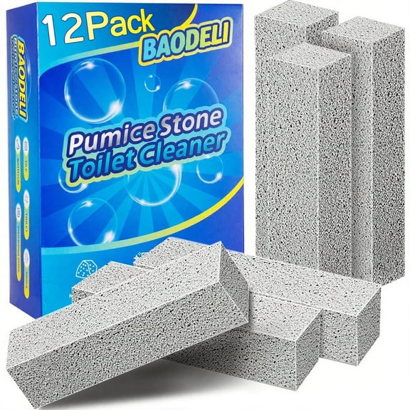 BAODELI Pumice Stone Toilet Bowl Cleaner, 12 Pack Pumice Stone for Cleaning, Powerfully Cleans Toilets, Bathtubs, Grills, Swimming Pools, Sinks