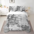 thumbnail image 2 of Manfei Gray Abstract 7-Piece Bedding Comforter Set,Batik Artwork King Bedding Sets,Vintage Tie Dye Bed Sheets For Men Women,Ultra Soft Home Decor Reversible, 2 of 8