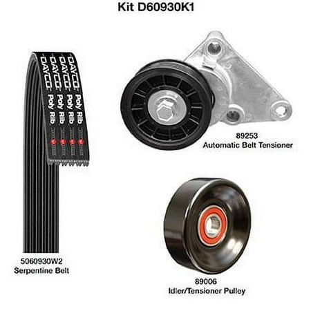 Dayco D60930K1 - Serpentine Belt Drive Component Kit Fits select: 1999-2007 CHEVROLET SILVERADO  2000-2006 CHEVROLET TAHOE