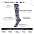 thumbnail image 3 of Lsque Purple Marble Texture Pattern Sport Compression Socks for Men & Women 15-20 mmHg Knee High Nurse Pregnant Running Medical and Travel Athletic, 3 of 6
