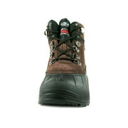 OwnShoe Mens Leather Waterproof Insulated Snow Duck Boots