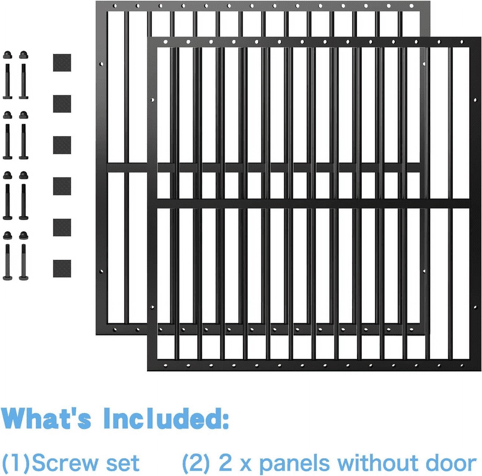 Walnest 31.5" Height Pet Playpen 2 Panel Add-On, Dog Playpen, Puppy Dogs Heavy-Duty Extendable Pen,Easy Assemble, Black
