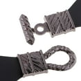 thumbnail image 4 of HILABEE 4x1 Pair PU Leather Toggle Buttons with Metal Hook Coat Fastener DIY 4 Pcs, 4 of 7