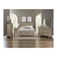 thumbnail image 3 of Wooden Nightstand 2 Drawer Bedside Table with Metal Knob, Gray Finish, 3 of 3