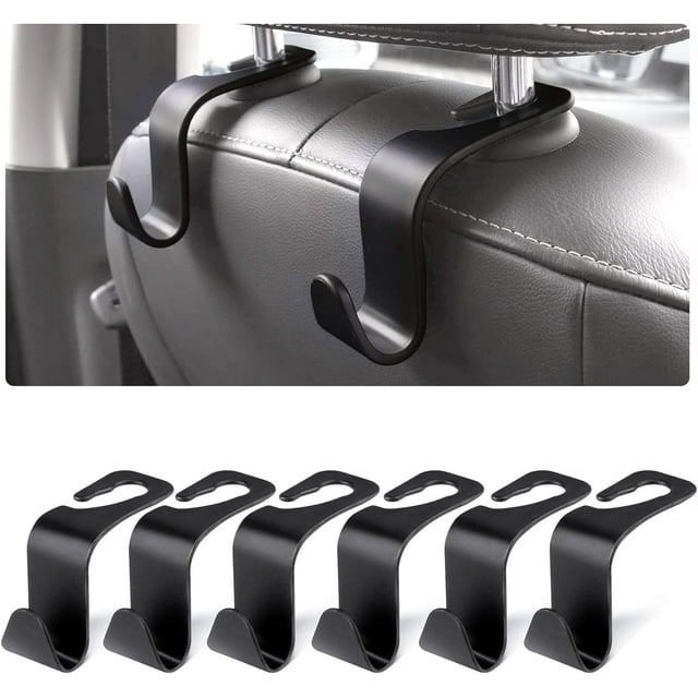Crochets Auto, Lot de 10 Crochets de Rangement pour Appuie-Tête de Siège Arrière, Crochets Universels pour Sac à Main de Voiture, Crochets Multifonctionnels pour Siège Arrière Auto