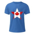 thumbnail image 4 of Tops para hombre, blusas y camisas de cuello redondo y manga corta para hombre. Camiseta de cuello redondo y manga corta con estampado de bandera canadiense para hombre. Blusa de algodón y poliéster p, 4 of 5