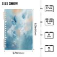 thumbnail image 3 of Wirebound Notebook Hardcover Spiral Notebooks Watercolor Blue Butterflies, 60 Pages, 80 GSM, 5.7 x 8.3in, 3 of 7