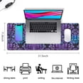 thumbnail image 5 of Long Mouse Pads for Desk,Purple and Blue Damask Pattern Desk Mats on Top Of Desks, Desk Mouse Pad Extra Large with 3mm Non-Slip Base and Stitched Edge for Gaming,Office,Work,Home 31.5"x11.8", 5 of 6