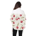 thumbnail image 4 of FORMRS Womens Scarf Winter Soft Long Big Warm Shawls Wrap Tassel Scarves, Red Cherry, 4 of 9