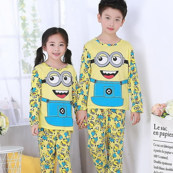 Cartoon Pyjamas Set Kids Girl Boy Long Pajamas Pjs Sleepwear Nightwear