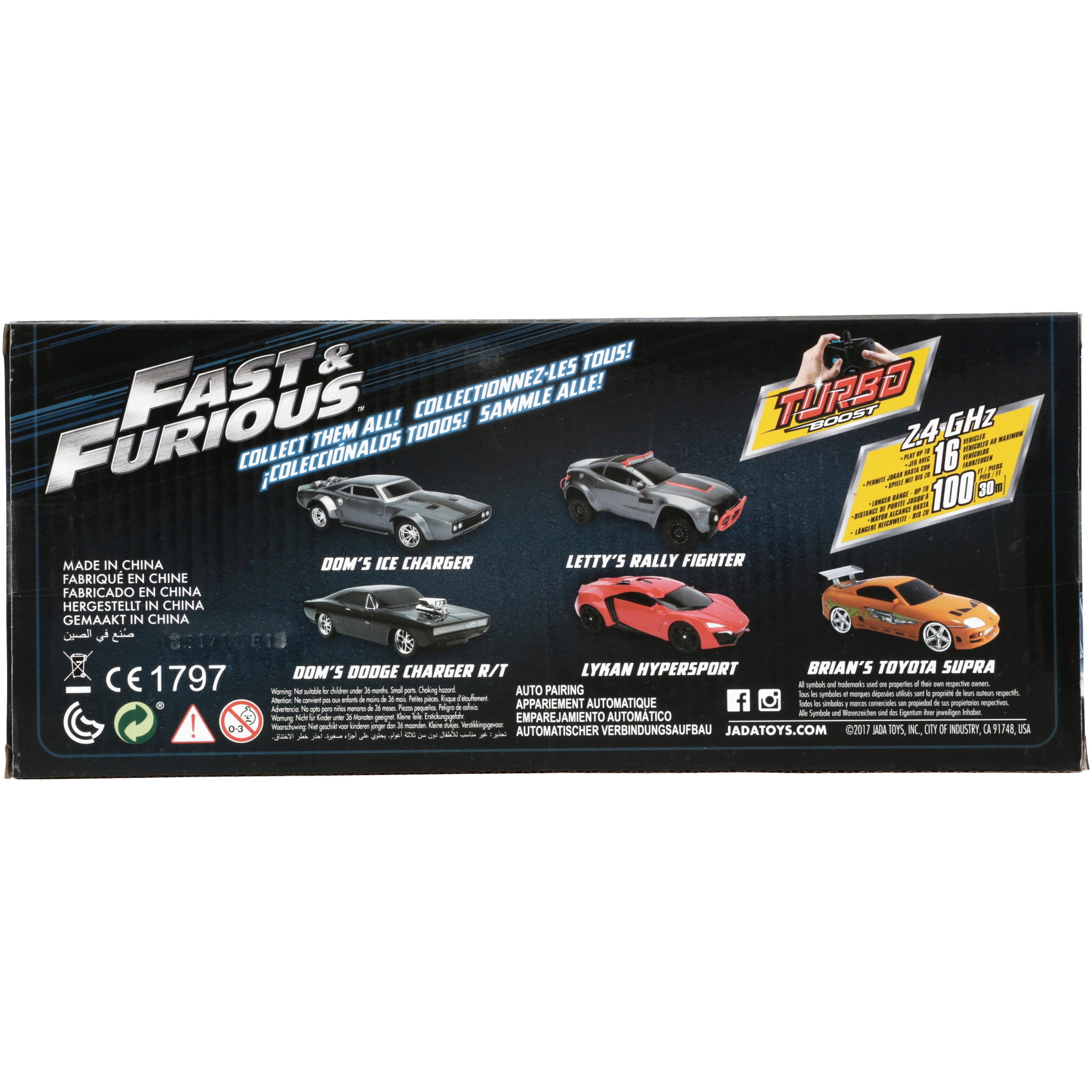 Jada Toys Fast & Furious 7.5 Inch Dom's Dodge Ice Charger RC