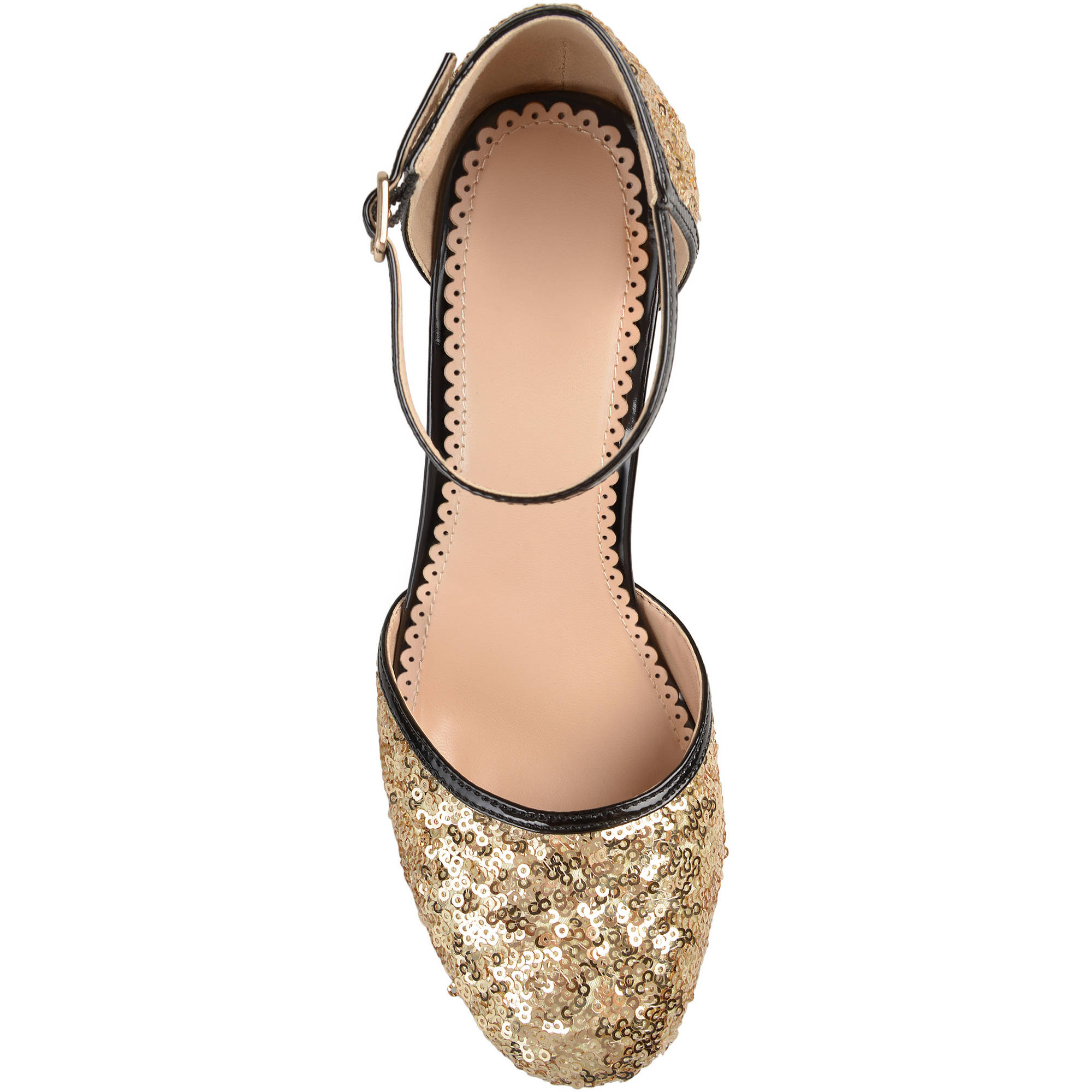 Women's Sequin Faux Leather Piping Mary Janes - image 5 of 8