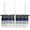 Navy, variant on Black Navy Blue Gray Striped Window Tier Curtains 24 Inch Length, Abstract Gradient Stripes Rod Pocket Window Treatment Kitchen Drapes for Bedroom, Cafe, Living Room, 2 Panels, 27.5 W x 24 L