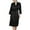 Black, variant on Women's Satin Robe 3/4 Sleeve Summer Fall Silky Loungewear Robe Comfy House Thin Soft Knee Length Cool Spring Black Large