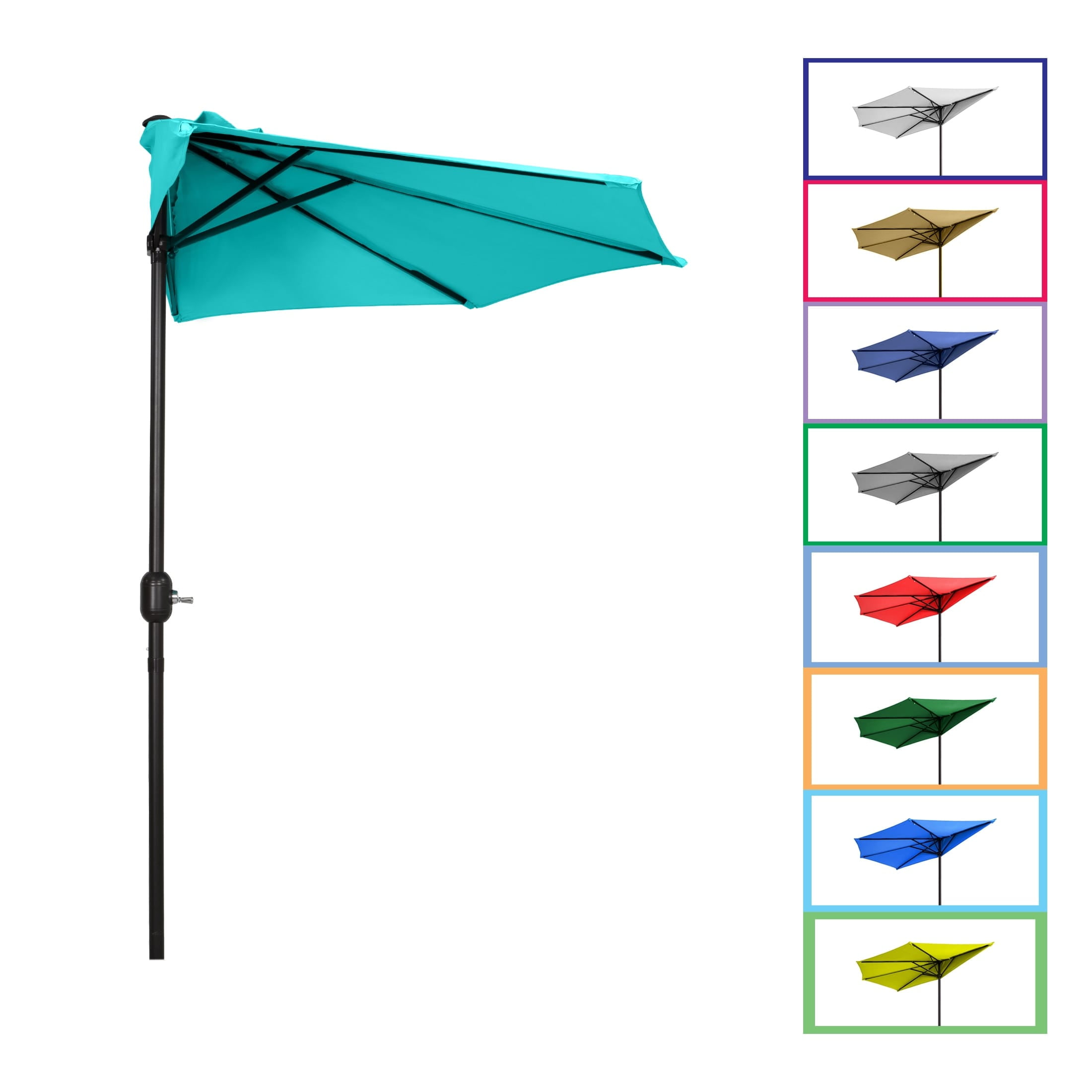 Westin Outdoor 92" Multicolor Striped Round Market Patio Umbrellas, UV Resistant