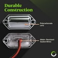 thumbnail image 2 of 1pc LED License Plate Light [SAE/DOT Certified] [Waterproof] [Heavy Duty] Convenience LED Courtesy Light for Trailers, RV, Trucks & Boats License Tags - Chrome Housing, 2 of 8