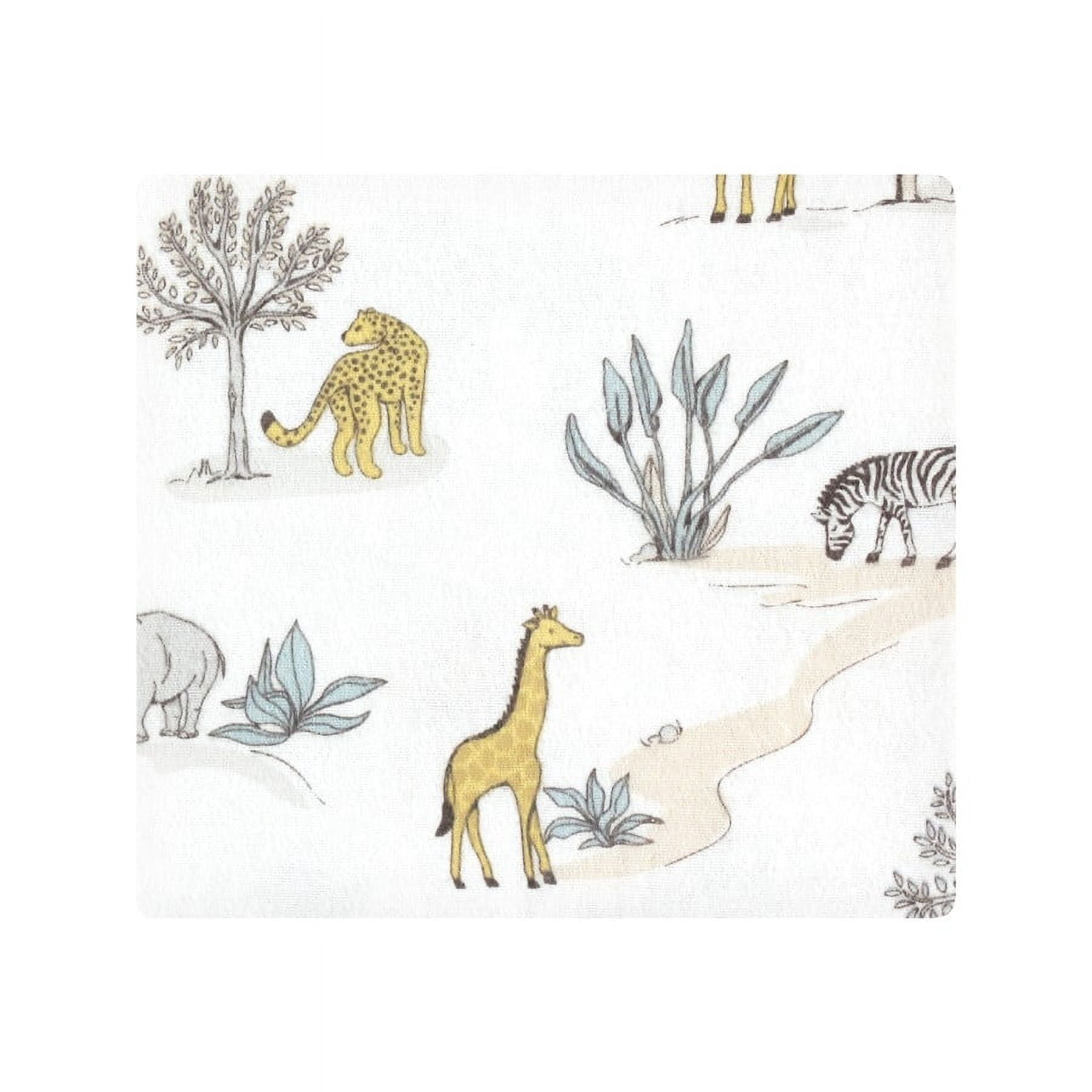 Hudson Baby Infant Boy Cotton Flannel Receiving Blankets Bundle, Boy Safari World, One Size