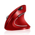 thumbnail image 1 of 2.4G Wireless Vertical Ergonomic Optical Mouse SGEYR USB Bluetooth 800/1200/1600 DPI 6 Buttons-Red, 1 of 8