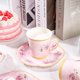 thumbnail image 4 of 50 tazas de té y platos de papel desechables con flores rosas, juego de platos y tazas de té con borde dorado para bebidas frías calientes para bodas, cumpleaños, baby shower, fiesta de té, sirve 25, 4 of 4