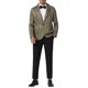 thumbnail image 2 of Blazer a rayas INSPIRE CHIC para hombres, chaqueta deportiva de color contrastante de un solo botón, talla XL, marrón, 2 of 5