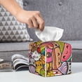 thumbnail image 3 of Honeii 's Fruit-Flavored Ice-Cream for Leather Square Tissue Box Cover Holder: A Stylish Organizer for Tabletops, Bathrooms, Cars & Offices, 3 of 5