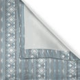 thumbnail image 6 of Ambesonne Moroccan Valance & Curtain, Geometric Border Dots, 55"x45", White Pale Blue and Grey, 6 of 6