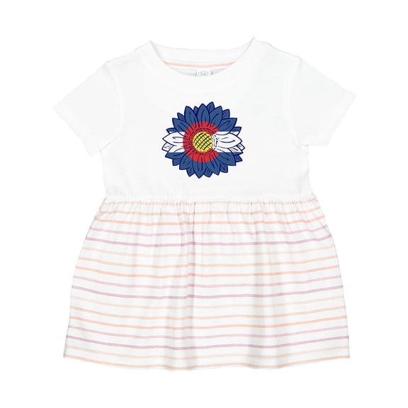 Inktastic Colorado Flag Sunflower Girls Baby Dress
