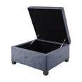 thumbnail image 4 of Xukmct Soft Seat Storage Ottoman with Wood Legs, Upholstered Footstool for Living Room, Bedroom, Blue, 4 of 6