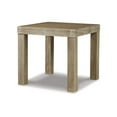 thumbnail image 4 of Benjara Fayi 22 Inch Outdoor End Table, Square Slatted Design, Natural Brown Finish, 4 of 5