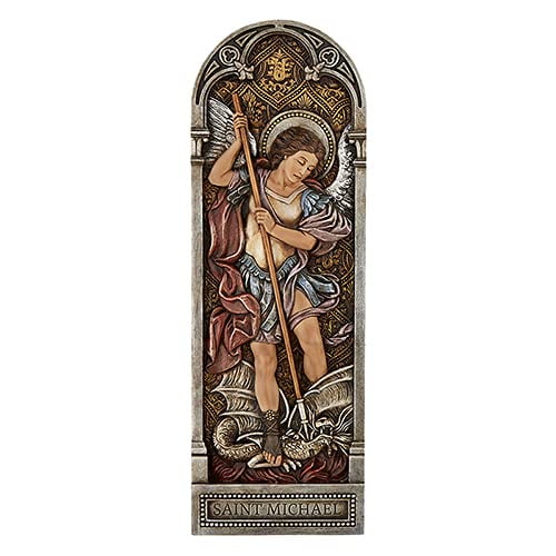 Hail Mary Gifts Catholic & Religious 12" Saint Michael Plaque
